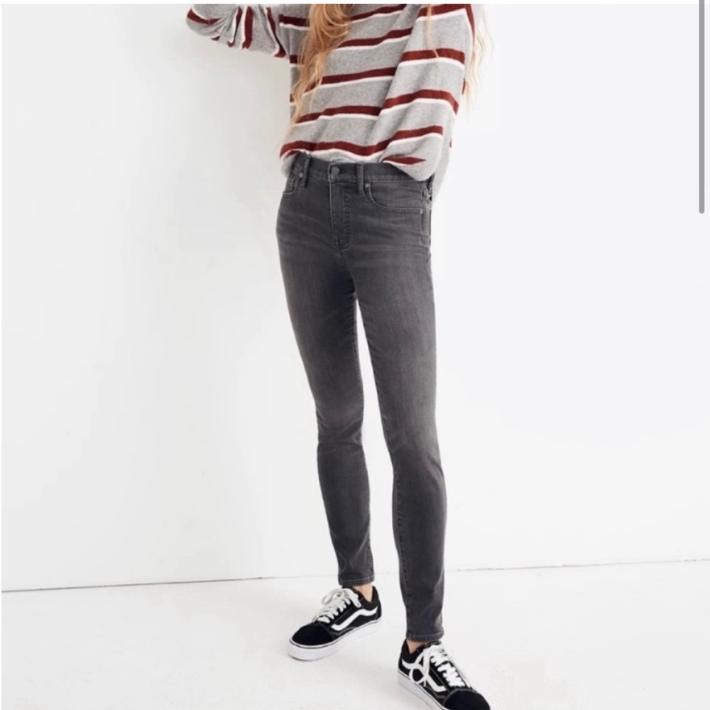Madewell 9” High Riser Skinny Skinny Jeans Gray Wash